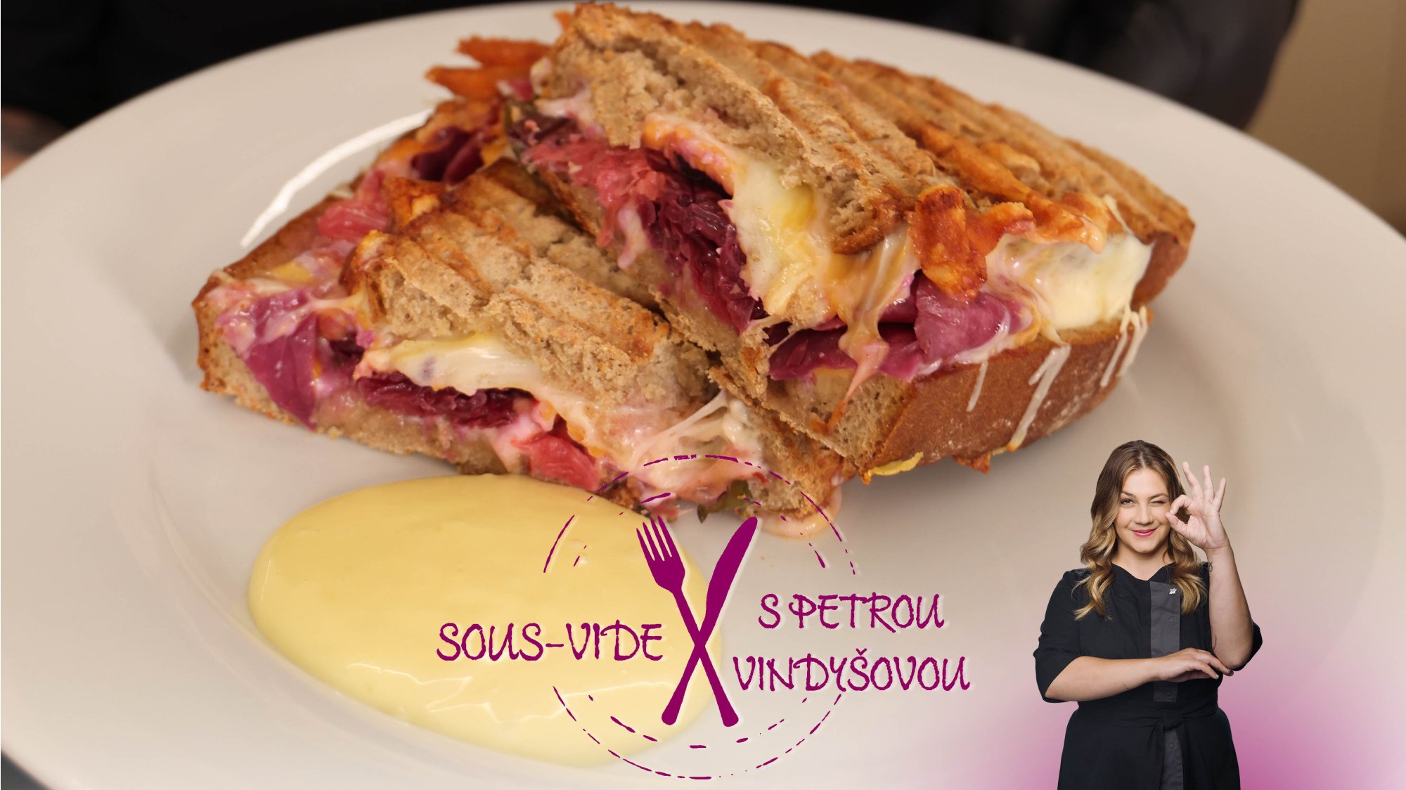 Zapečený kimchi sendvič s domácí majonézou